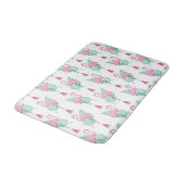 Flamingo & Watermelon Pastel Pattern Badmat (Gekanteld)