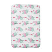 Flamingo & Watermelon Pastel Pattern Badmat (Voorkant Verticaal)