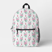 Flamingo & Watermelon Pastel Pattern Bedrukte Rugzak (Voorkant)