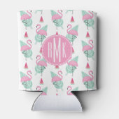 Flamingo & Watermelon Pastel Pattern Blikjeskoeler (Achterkant)