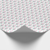 Flamingo & Watermelon Pastel Pattern Cadeaupapier (Hoek)