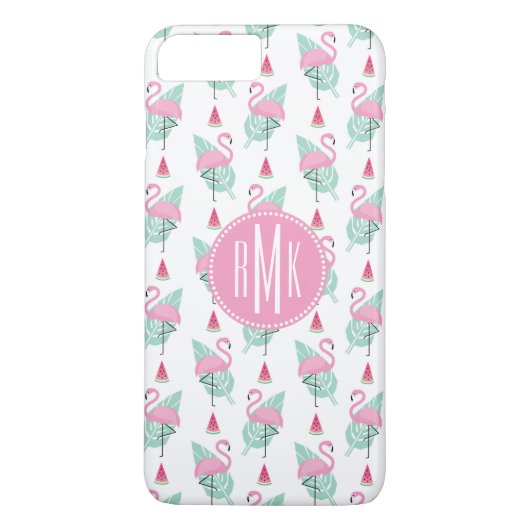 Flamingo & Watermelon Pastel Pattern Case-Mate iPhone Case (Achterkant)