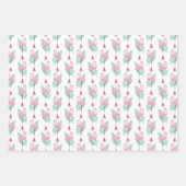 Flamingo & Watermelon Pastel Pattern Inpakpapier Vel (Voorkant)