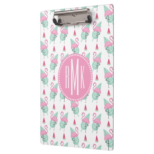 Flamingo & Watermelon Pastel Pattern Klembord (Links)