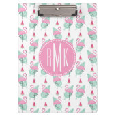 Flamingo & Watermelon Pastel Pattern Klembord (Voorkant)