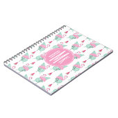Flamingo & Watermelon Pastel Pattern Notitieboek (Linkerzijde)