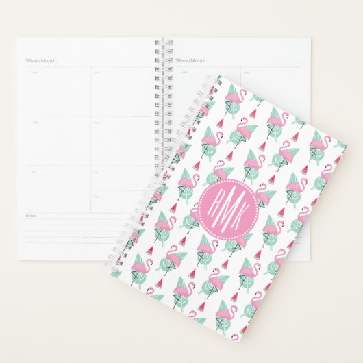 Flamingo & Watermelon Pastel Pattern Planner (Display)