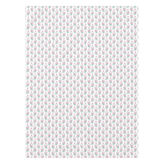 Flamingo & Watermelon Pastel Pattern Tafelkleed (Voorkant)