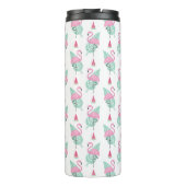 Flamingo & Watermelon Pastel Pattern Thermosbeker (Achterkant)