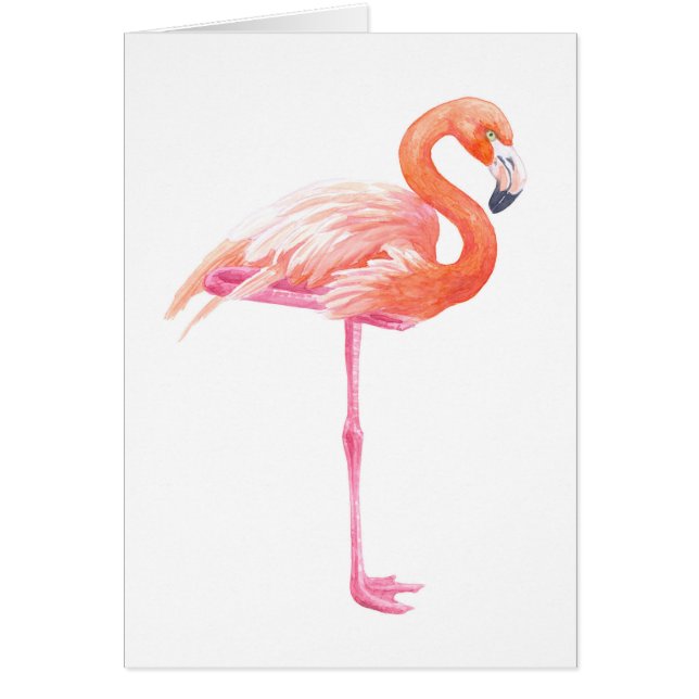 Flamingo-waterverf (Voorkant)