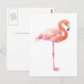 Flamingo-waterverf Briefkaart (Voorkant / Achterkant)