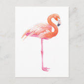 Flamingo-waterverf Briefkaart (Voorkant)