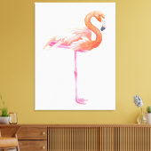 Flamingo-waterverf Canvas Afdruk (Insitu (Woonkamer))