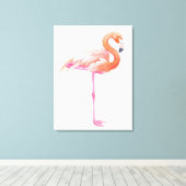 Flamingo-waterverf Canvas Afdruk (Insitu (Houten vloer))