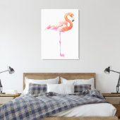 Flamingo-waterverf Canvas Afdruk (Insitu (Slaapkamer))