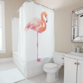 Flamingo-waterverf Douchegordijn (In situ)