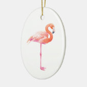 Flamingo-waterverf Keramisch Ornament (Links)