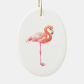 Flamingo-waterverf Keramisch Ornament (Achterkant)
