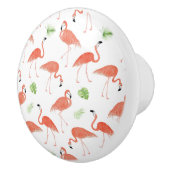 Flamingo Waterverf keramische deurknop Knop (Rechts)