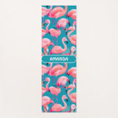 Flamingo Waterverf Kleurrijk Gepersonaliseerd Patr Yogamat (Voorkant)