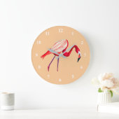 Flamingo waterverf kunst grote klok (Huis)