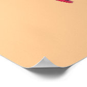 Flamingo waterverf  kunst poster (Hoek)