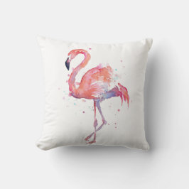 Flamingo-Waterverf Kussen