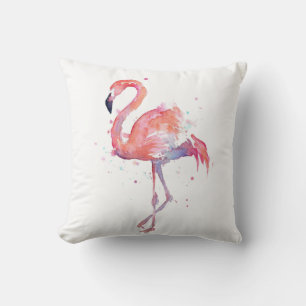 Flamingo-Waterverf Kussen