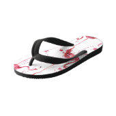 Flamingo waterverf, levendig ontwerp. kinder teenslippers (Schuin)