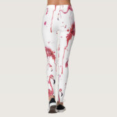 Flamingo waterverf, levendig ontwerp. leggings (Achterkant)
