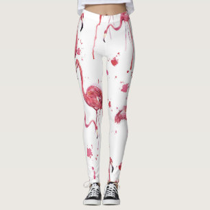 Flamingo waterverf, levendig ontwerp. leggings