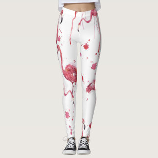 Flamingo waterverf, levendig ontwerp. leggings
