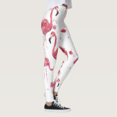 Flamingo waterverf, levendig ontwerp. leggings (Rechts)