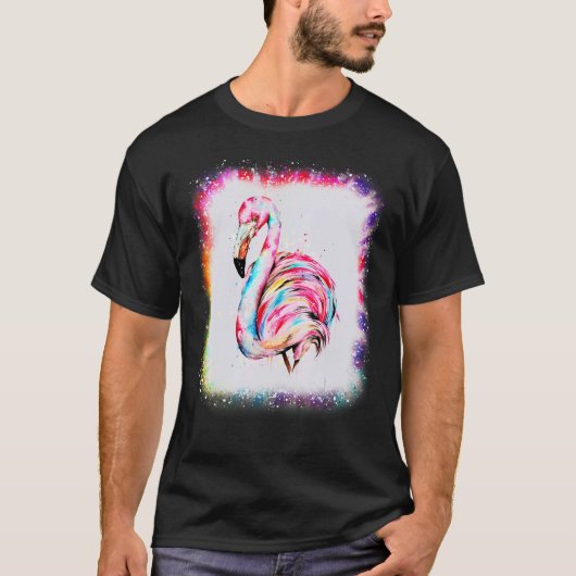 Flamingo Waterverf Love T-shirt (Voorkant)