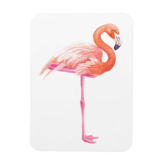 Flamingo-waterverf Magneet (Verticaal)