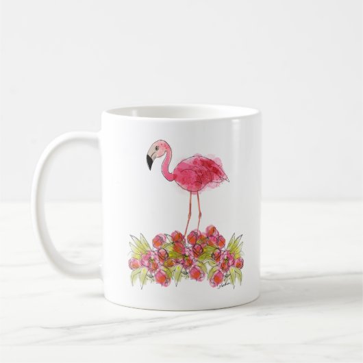 Flamingo Waterverf Mok (Links)