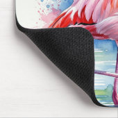 Flamingo Waterverf Mousepad Muismat (Hoek)