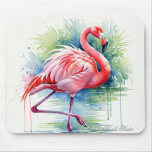 Flamingo Waterverf Mousepad