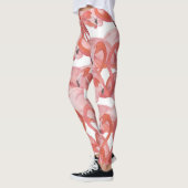 Flamingo Waterverf: Naadloos Patroon Leggings (Links)