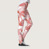 Flamingo Waterverf: Naadloos Patroon Leggings (Rechts)