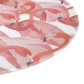 Flamingo Waterverf: Naadloos Patroon Snijplank (Hoek)