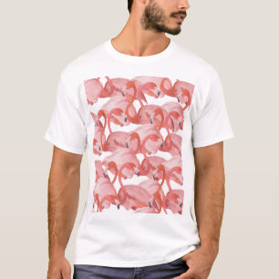 Flamingo Waterverf: Naadloos Patroon T-shirt