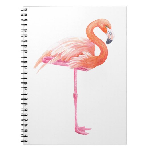 Flamingo-waterverf Notitieboek (Voorkant)