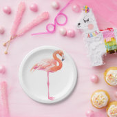 Flamingo-waterverf Papieren Bordje (Feest)