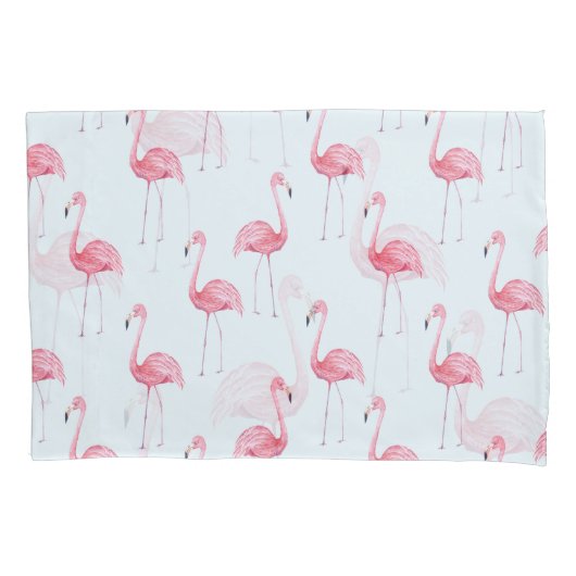 Flamingo waterverf, pastel achtergrond naadloze pa kussensloop (Voorkant)
