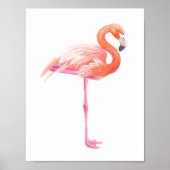 Flamingo-waterverf Poster (Voorkant)