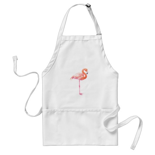 Flamingo-waterverf Standaard Schort (Voorkant)