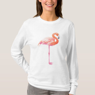 Flamingo-waterverf T-shirt