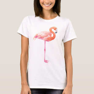 Flamingo-waterverf T-shirt