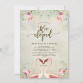 Flamingo We bonden de knoop We hielden de uitnodig Kaart (Voorkant)